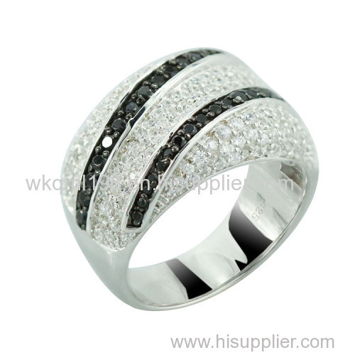 2015 Manli Fashion European and American Retro Style black and white Ring
