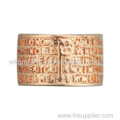 2015 Manli Fashion temperamen sweet European and American Female Bible Ring