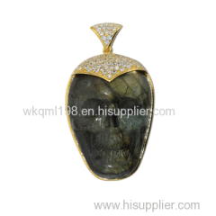 2015 Manli Fashion European and American Skull bones crystal Pendant