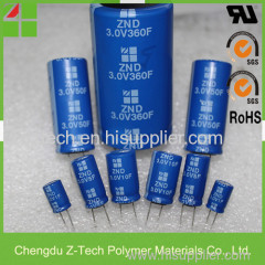 super capacitor 2.7V 360F (ISO ROHS CE) super capacitor 5.0v 0.47F 1F 1.5F 2.5F 5F 7.5F Electric Double Layer Capacitor