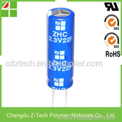 fast charge and discharge 2.3v 22f farad capacitor