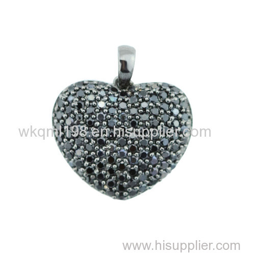 2015 Manli Fashion female black heart-shaped crystal Pendant