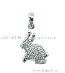 2015 Manli Fashion Cute rabbit 925 sterling silver pendant