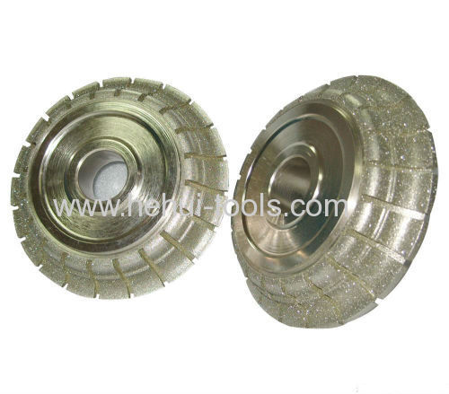 Electroplating diamond profiling wheel for stone