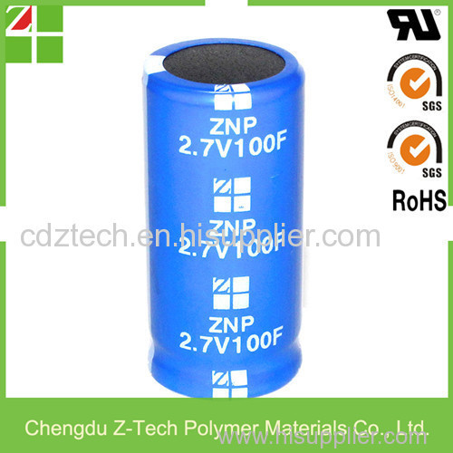 Super Capacitor ZNP2R7M107RS18602.7V100F 18*60mm Datasheet 2.7V / 100F Cell