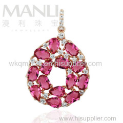 2015 Manli the latest style temperament sweet Female egg-shaped crystal Pendant