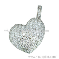 2015 Manli the most popular 925 Sterling silver heart-shaped Pendant