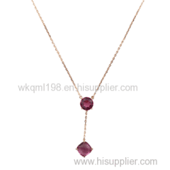 2015 Manli the latest design high quality Natural pink crystal pendant