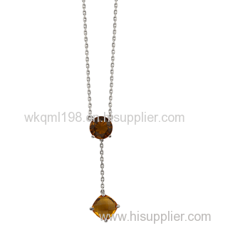 2015 Manli High quality Best selling temperament sweet Natural orange crystal pendant