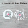Custom Destructible QR Code Stickers With Logo Printed in The Middle