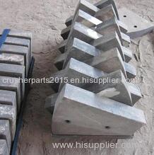 High manganese steel casting hammer crusher spare parts crusher hammer mill