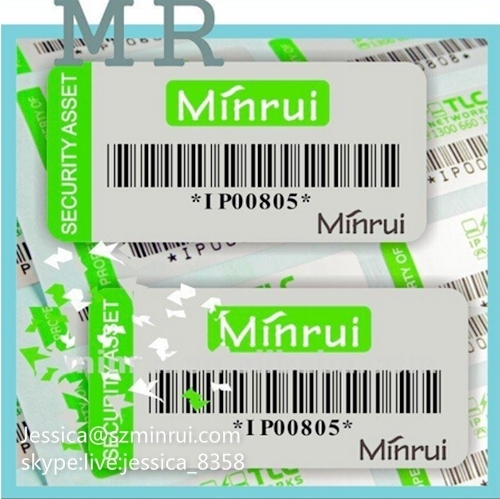 Custom Simple Design Tamper Proof Seal Serial Number Barcode Sticker Self Adhesive Barcode Label Stickers