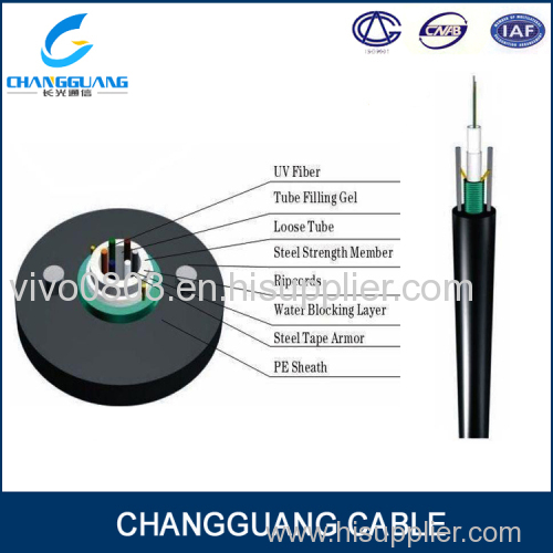 GYXTW unitube light-armored self supporting aerial fiber optic cable