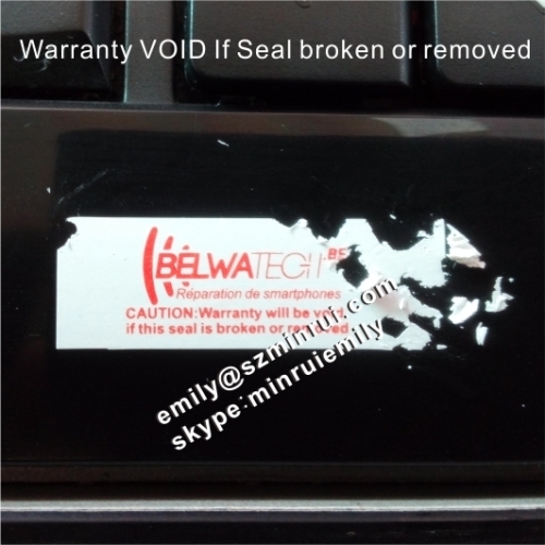 Custom Warranty Void If Seal Broken Or Removed Stickers With Logo Printed Custom Warranty Void Seal Stickers for Repair