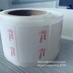 Custom Permanent Adhesive Sticker Tamper Evident Labels Brittle Eggshell Material Sticker Destructible Vinyl Labels