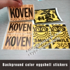 Custom Breakable Eggshell Stickers With Background Color Printed