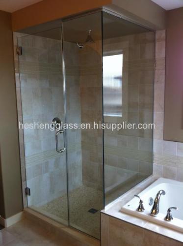 12MM clear tempered glass as shower enclosure