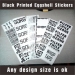 Custom Eggshell Stickers With Black Color Printed