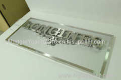 Brushed stainless steel words /stainless steel letter /stainless steel logo/stainless steel signs