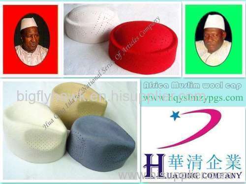 West Africa muslim wool cap soft touch