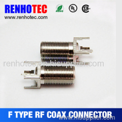 RF series 180 degree F type compression connector for PCB mount