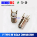 RF series 180 degree F type compression connector for PCB mount