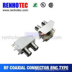 Dual BNC connector PCB mount for Korea marketing