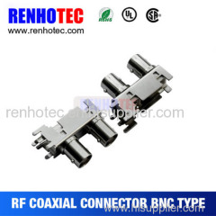 Dual BNC connector PCB mount for Korea marketing