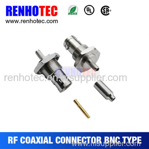 RG178 RG179 bulkhead crimp electrical BNC female connector