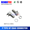 75 ohm Right Angle F type female coaxial connector for PCB mount
