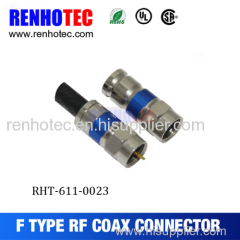 RF connector F type male crimp connector for cable RG6 RG11