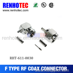 hot sale zinc alloy 90/180 Degree F type male RF connector