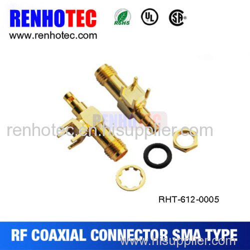 Crimp type SMA female connector for antenna cable