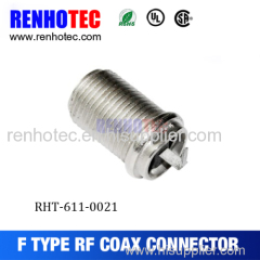 waterproof straight F female crimp connector RF type connector