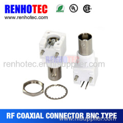 white plastic PCB mount 90 degree bnc female connector