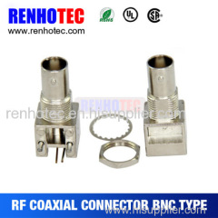 white plastic PCB mount 90 degree bnc female connector