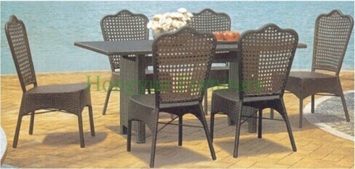 Patio wicker rattan dining set sale dining table chairs