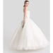 ALBIZIA Ivory Tulle Strapless Applique Beads Ankle Length Ball Gown A-Line Wedding Dresses