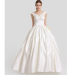 ALBIZIA Ivory Bateau Applique Floor-length A Line Wedding Dresses With Bows