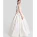 ALBIZIA Ivory Bateau Applique Floor-length A Line Wedding Dresses With Bows