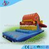 0.4mm Shark inflatable bounce slide / blue Inflatable Playground Slide