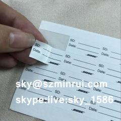 Non Removable Anti Counterfeiting Security Sticker Labels for Tamper Proof