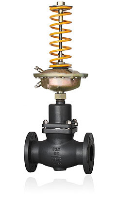 self-operated differential pressure regulator (valve closed when differential pressure rises)
