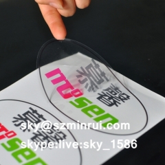 Custom Printing Self Adhesive Transparent PVC Sticker Waterproof Plastic Label