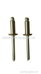 Stainless steel/steel open end blind rivet