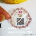 qr code sticker/transparent bottle sticker/qr code sticker printing