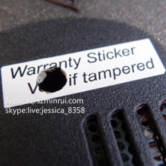 Custom Printing Fragile Tamper Evident Sticker Die Cut Label Destructible Vinyl Eggshell Sticker Breakable Label