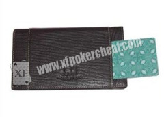 Black Leather Man Style Wallet Poker Cheat Device/ Poker Cheat Tools