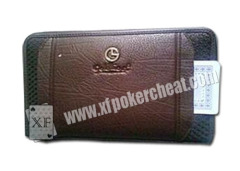 Black Leather Man Style Wallet Poker Cheat Device/ Poker Cheat Tools