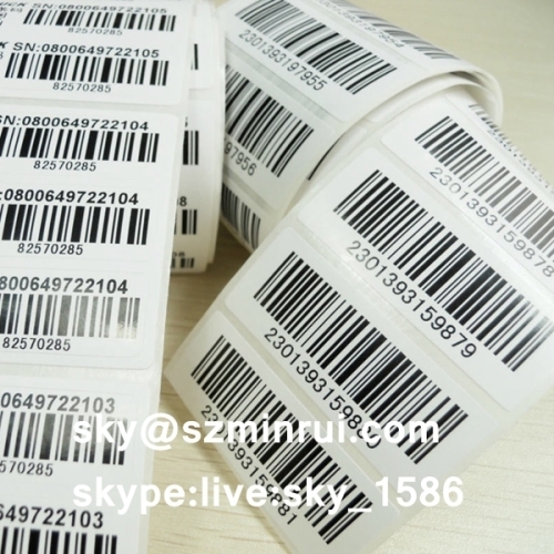 Brittle Destructible Tamper Proof Stickers with Serial Number Customized Security Sticker Lables